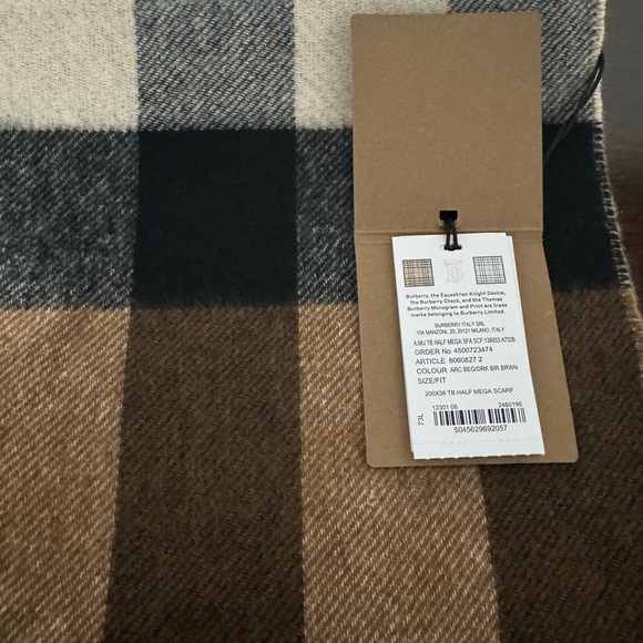 BURBERRY AUTHENTIC CASHMERE SCARF MEGA REVERSIBLE 200*36 - Picture 7 of 12